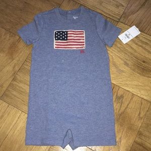NEW RL American Flag Onesie - 18M Ralph La…